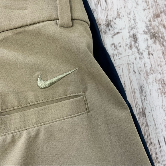 NIKE 2Pr Beige Navy Blue Golf Dri Fit Shorts 42 - Picture 11 of 11